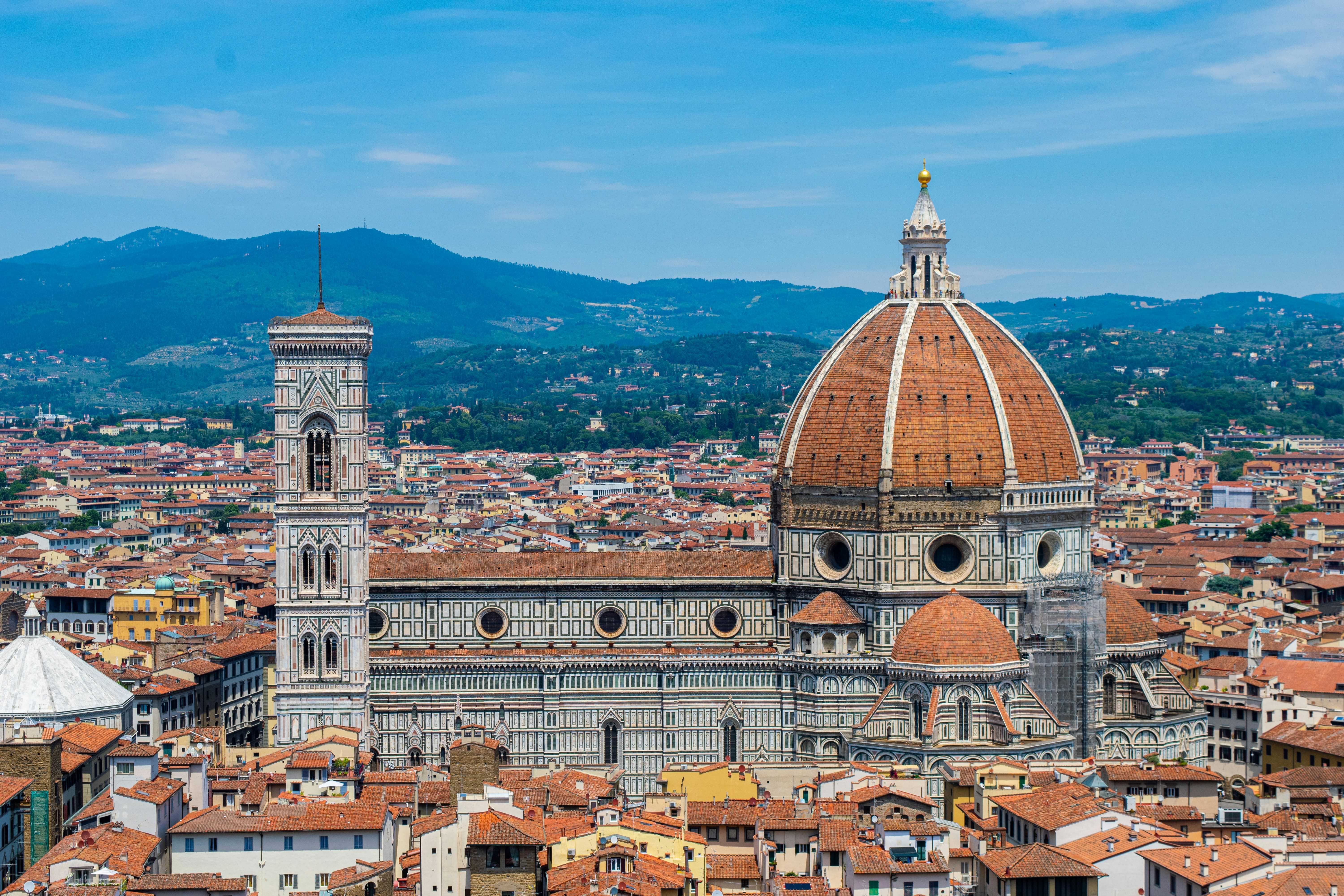 Vista aérea da Catedral de Santa Maria del Fiore em Florença