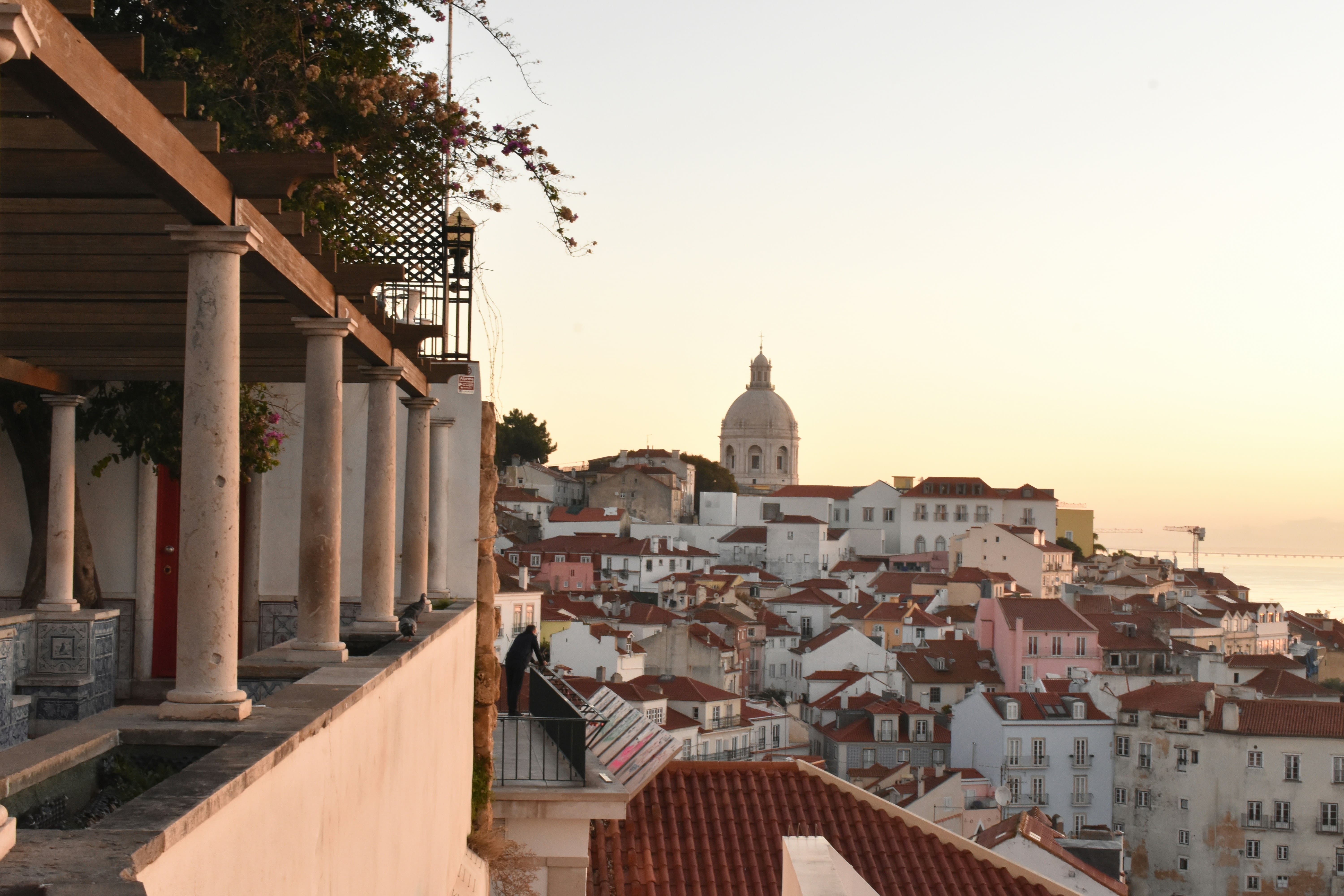 View from a Lisbon miradouro overlooking terracotta rooftops