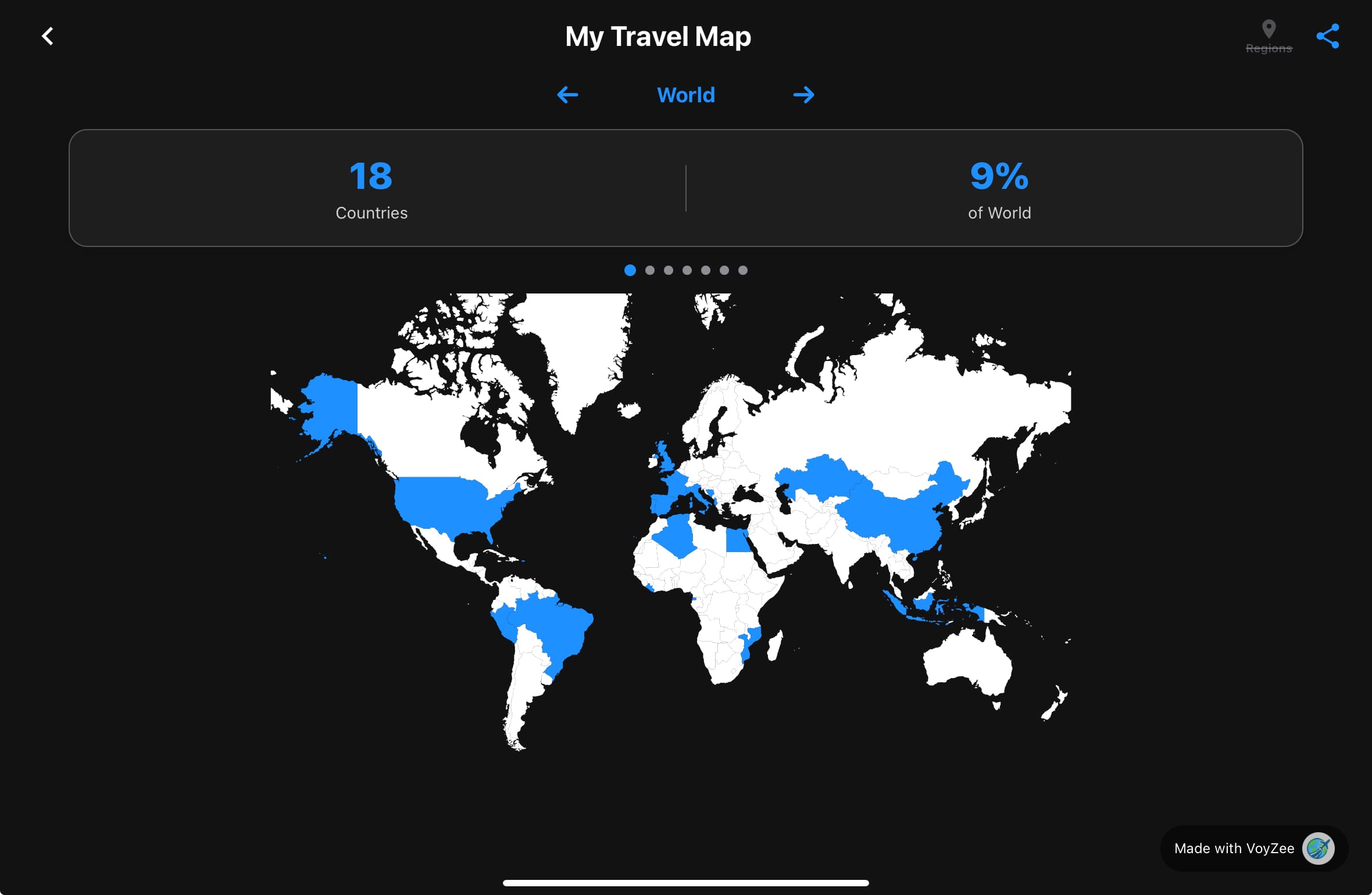 Travel interactive map